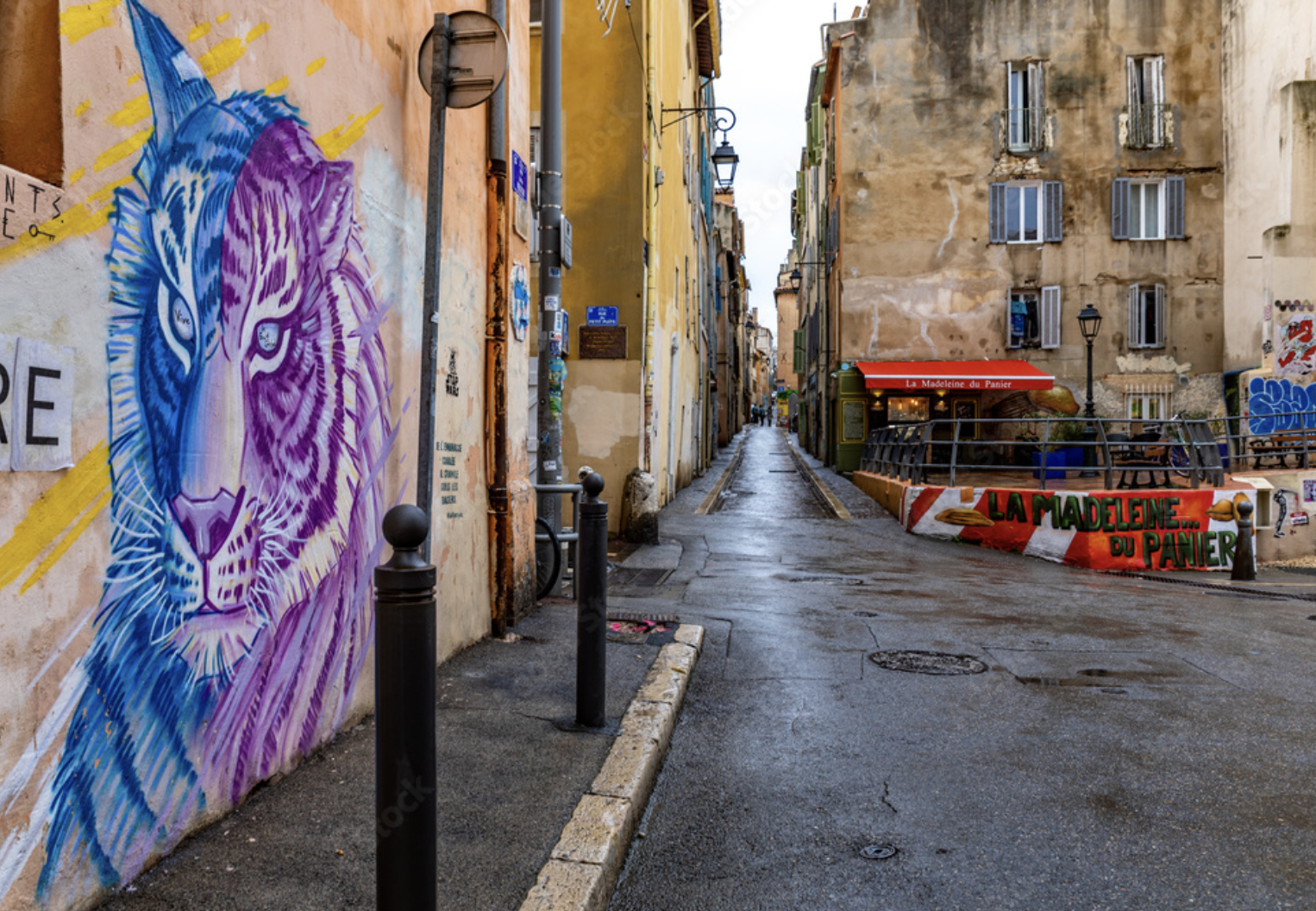 Street art - Le PanierLa Panier, Marseille - fresque de street art