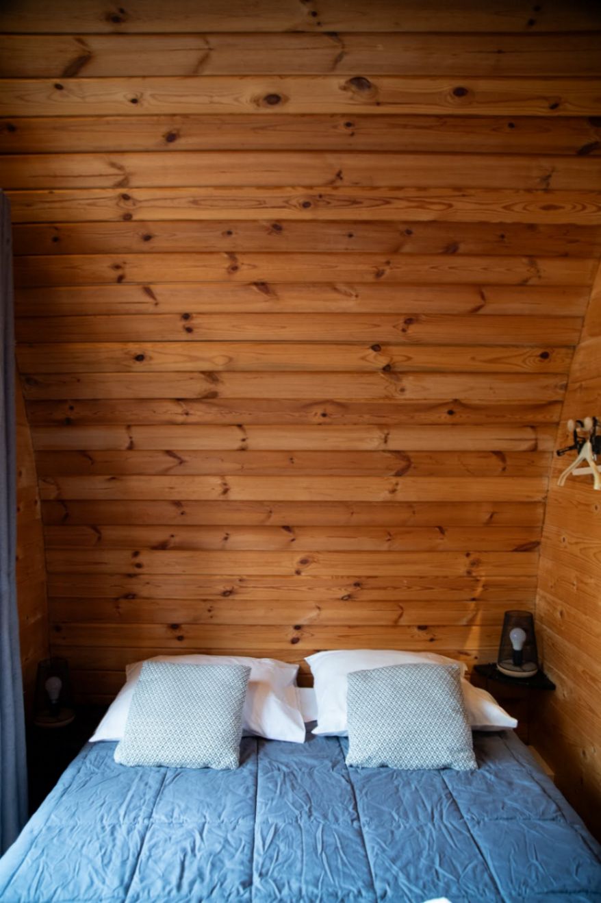 Wooden cabin without bathroom